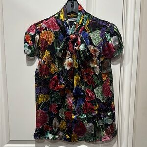 Alice + Olivia Vibrant Floral Top